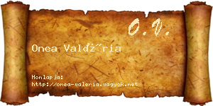 Onea Valéria névjegykártya